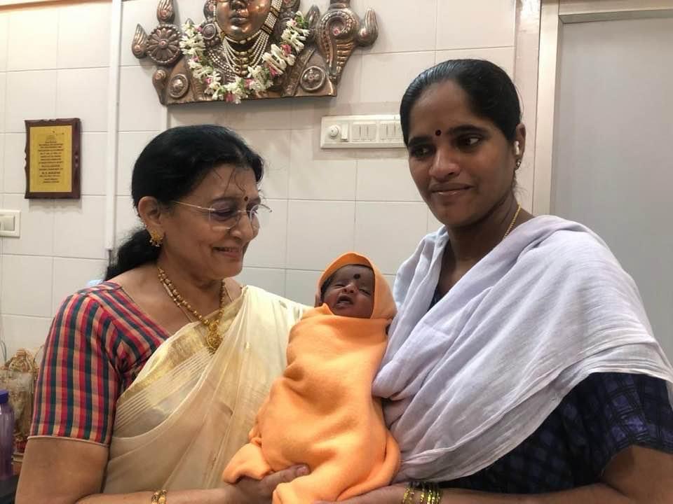 Dr. Raya Asalatha with new born baby & mother